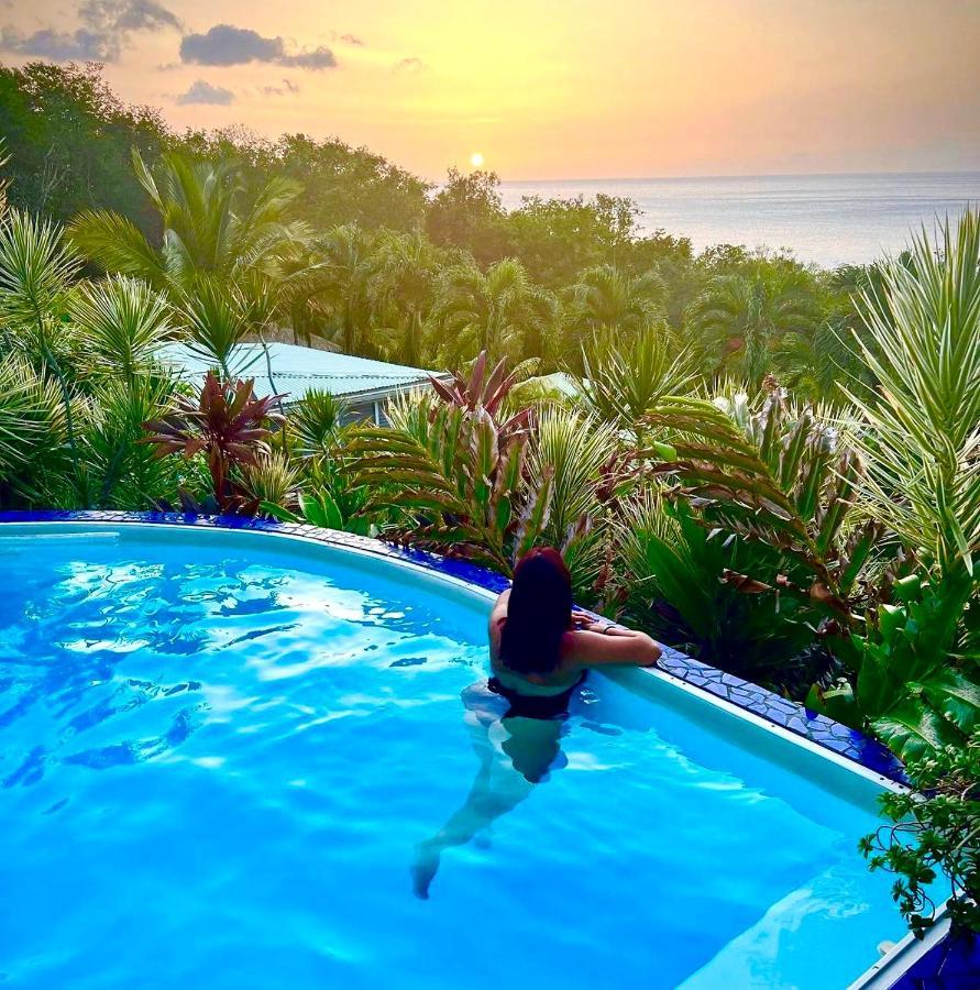 Vue Mer/3Beds/Piscine/wifi/900 mètres de la plage Deshaies Extérieur photo