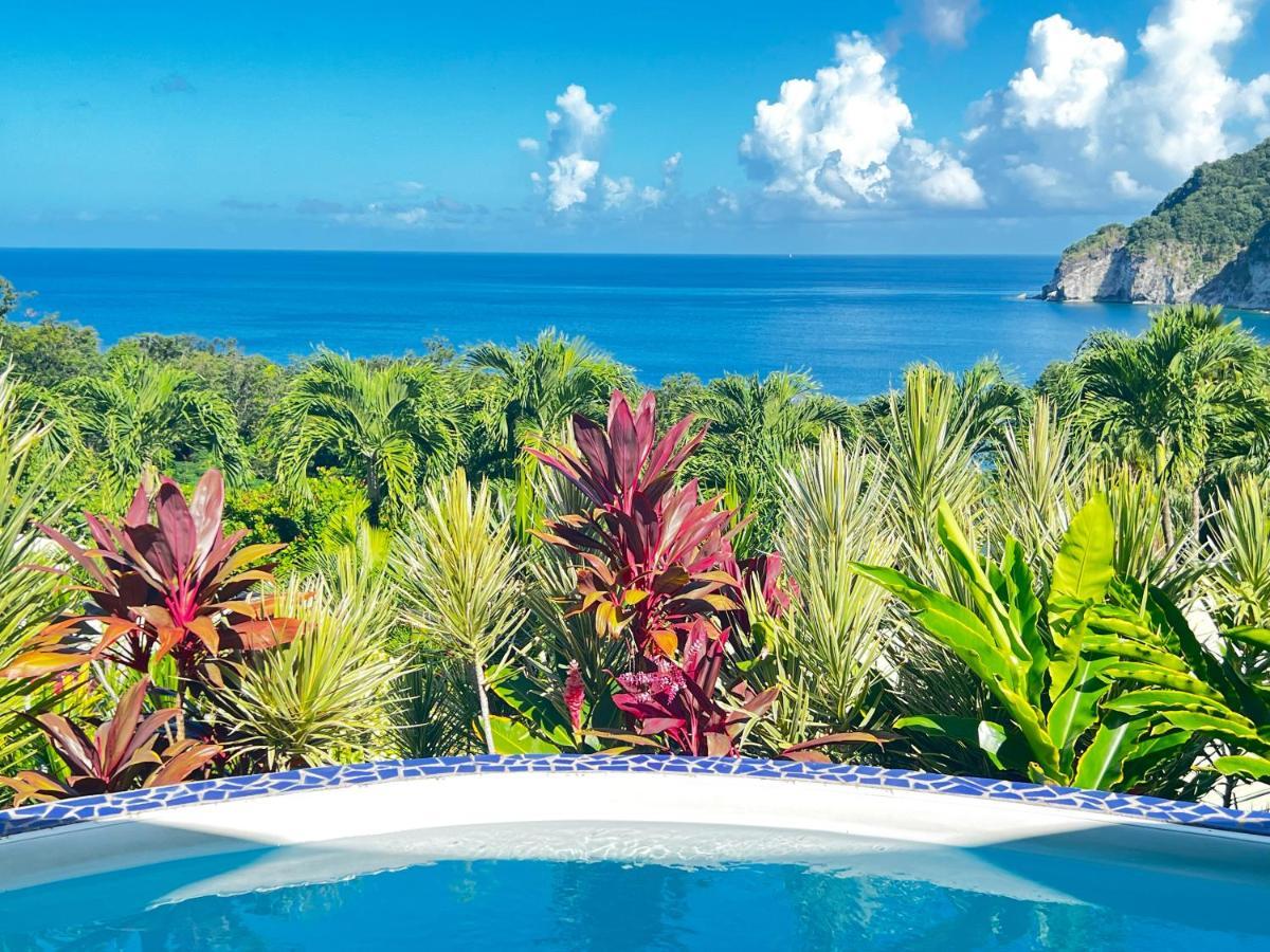 Vue Mer/3Beds/Piscine/wifi/900 mètres de la plage Deshaies Extérieur photo