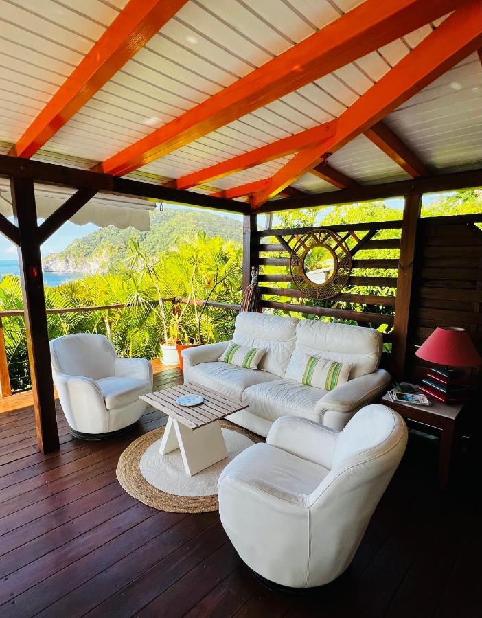 Vue Mer/3Beds/Piscine/wifi/900 mètres de la plage Deshaies Extérieur photo