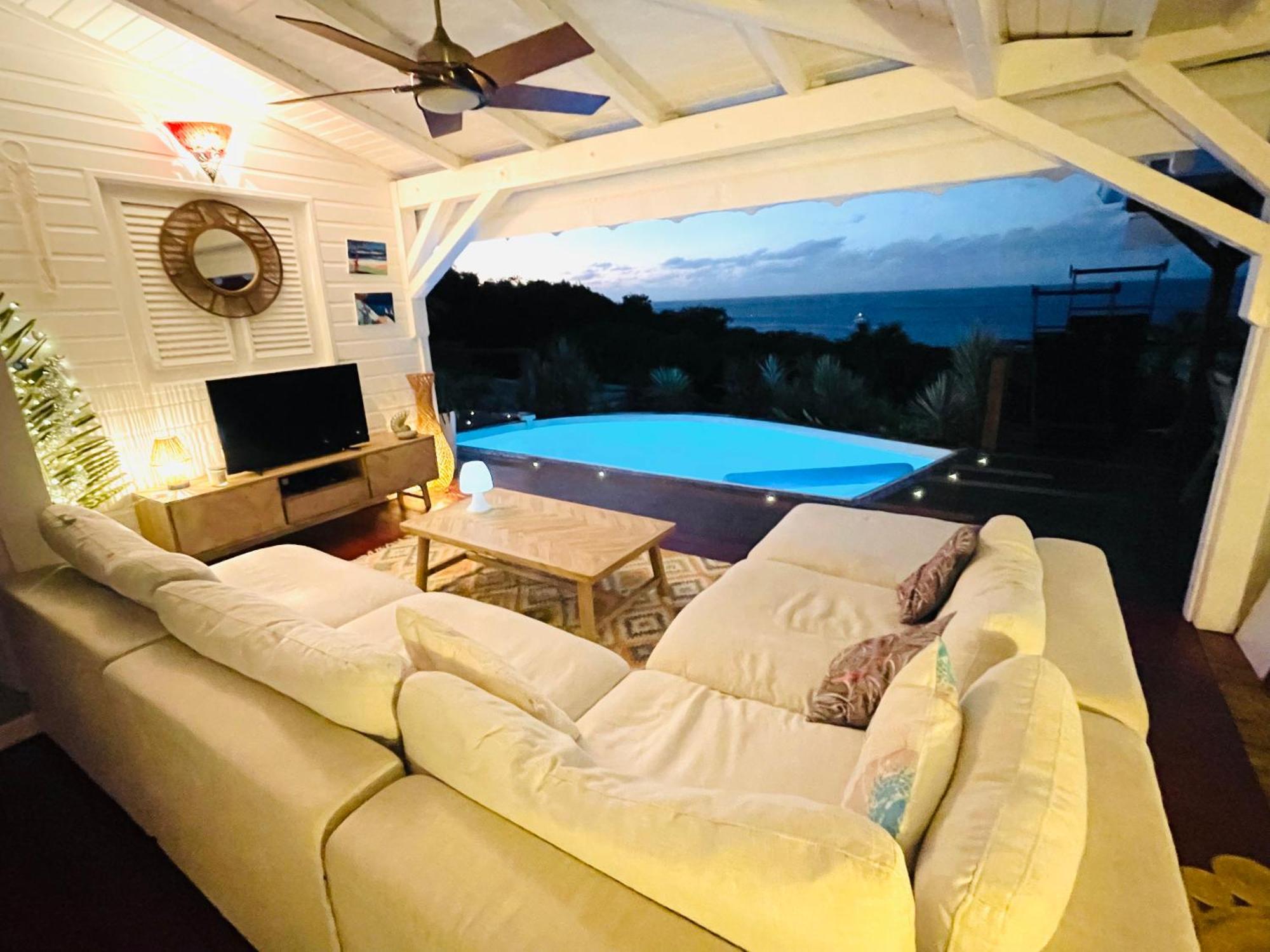 Vue Mer/3Beds/Piscine/wifi/900 mètres de la plage Deshaies Extérieur photo