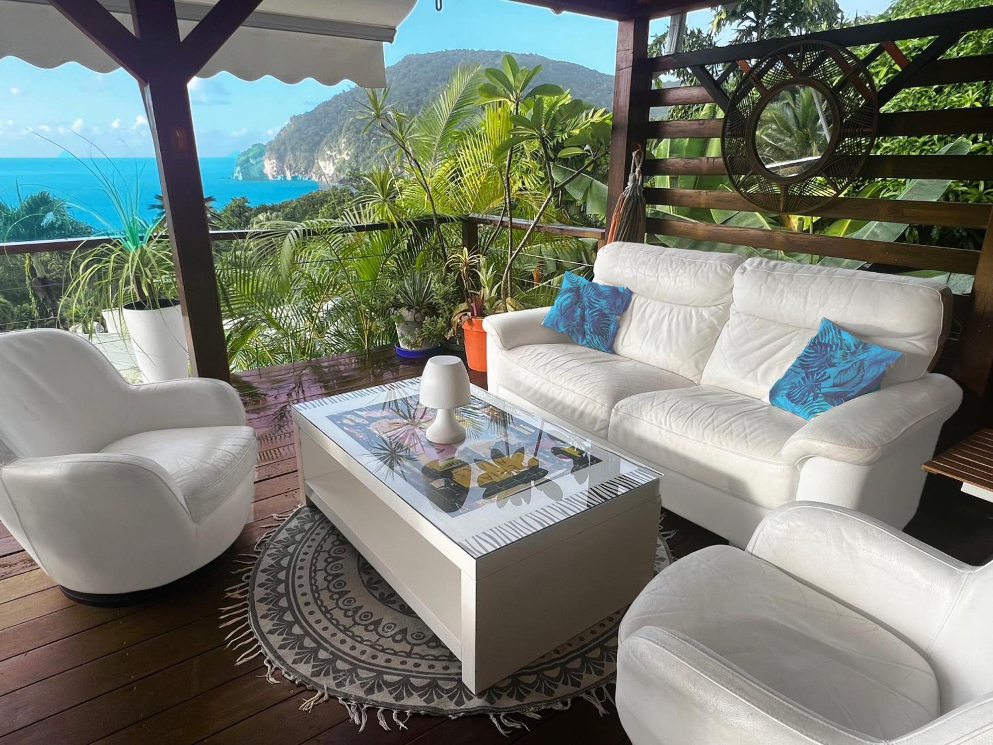 Vue Mer/3Beds/Piscine/wifi/900 mètres de la plage Deshaies Extérieur photo